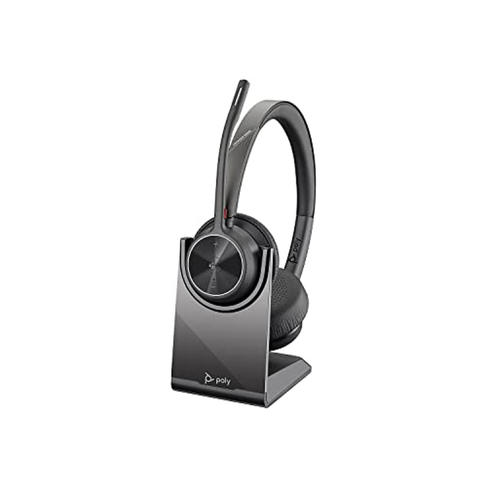 Poly - Voyager 4320 UC Bezdrátová sluchátka + nabíjecí stojan (Plantronics) - Sluchátka s mikrofonem - Připojení k PC/Mac přes U